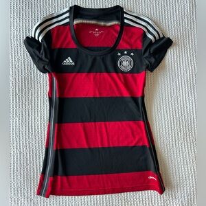 Official FIFA Germany Soccer Jersey Women’s 2014, Small, Black & Red